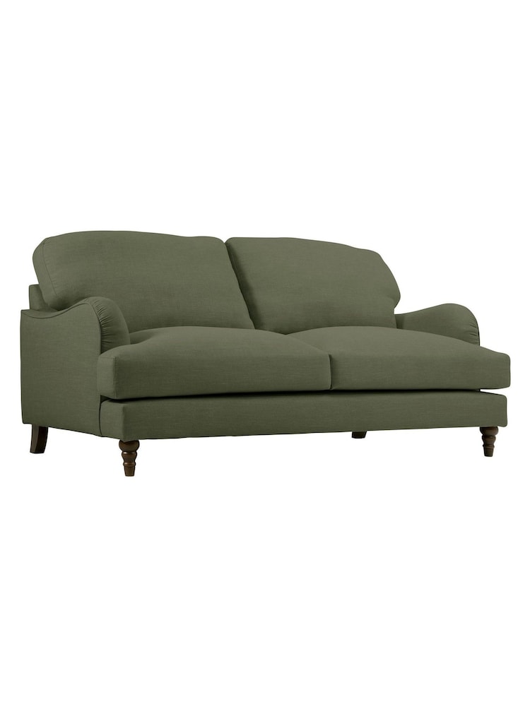 Cotswold Company Forest Green Linen Burton 3 Seater Sofa - Image 2 of 4 Cotswold Company Forest Green Linen Burton 3 Seater Sofa - Image 2 of 4