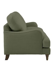 Cotswold Company Forest Green Linen Burton 3 Seater Sofa - Image 3 of 4