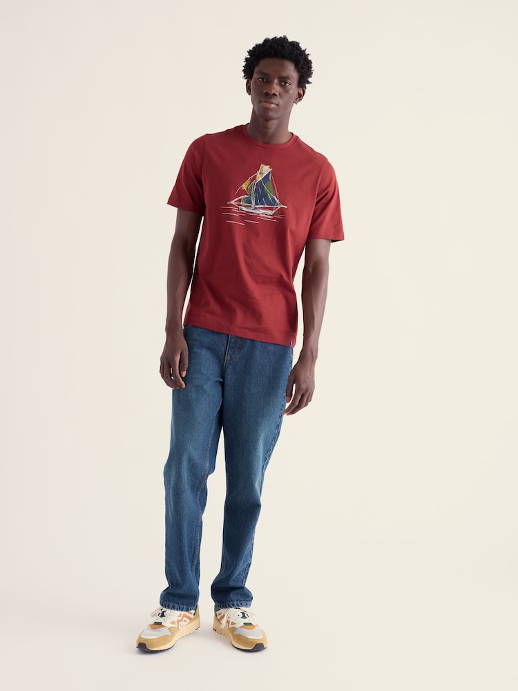 Seasalt Cornwall Red Midwatch T-Shirt - Image 1 of 5 Seasalt Cornwall Red Midwatch T-Shirt - Image 1 of 5