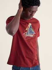 Seasalt Cornwall Red Midwatch T-Shirt - Image 2 of 5