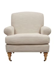 Cotswold Company Natural William Cotton Linen Weave Armchair - Image 2 of 5