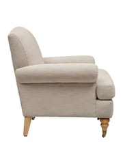 Cotswold Company Natural William Cotton Linen Weave Armchair - Image 4 of 5