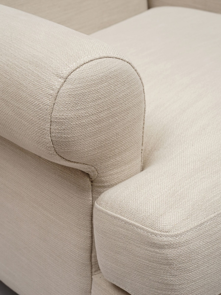 Cotswold Company Natural William Cotton Linen Weave Armchair - Image 5 of 5