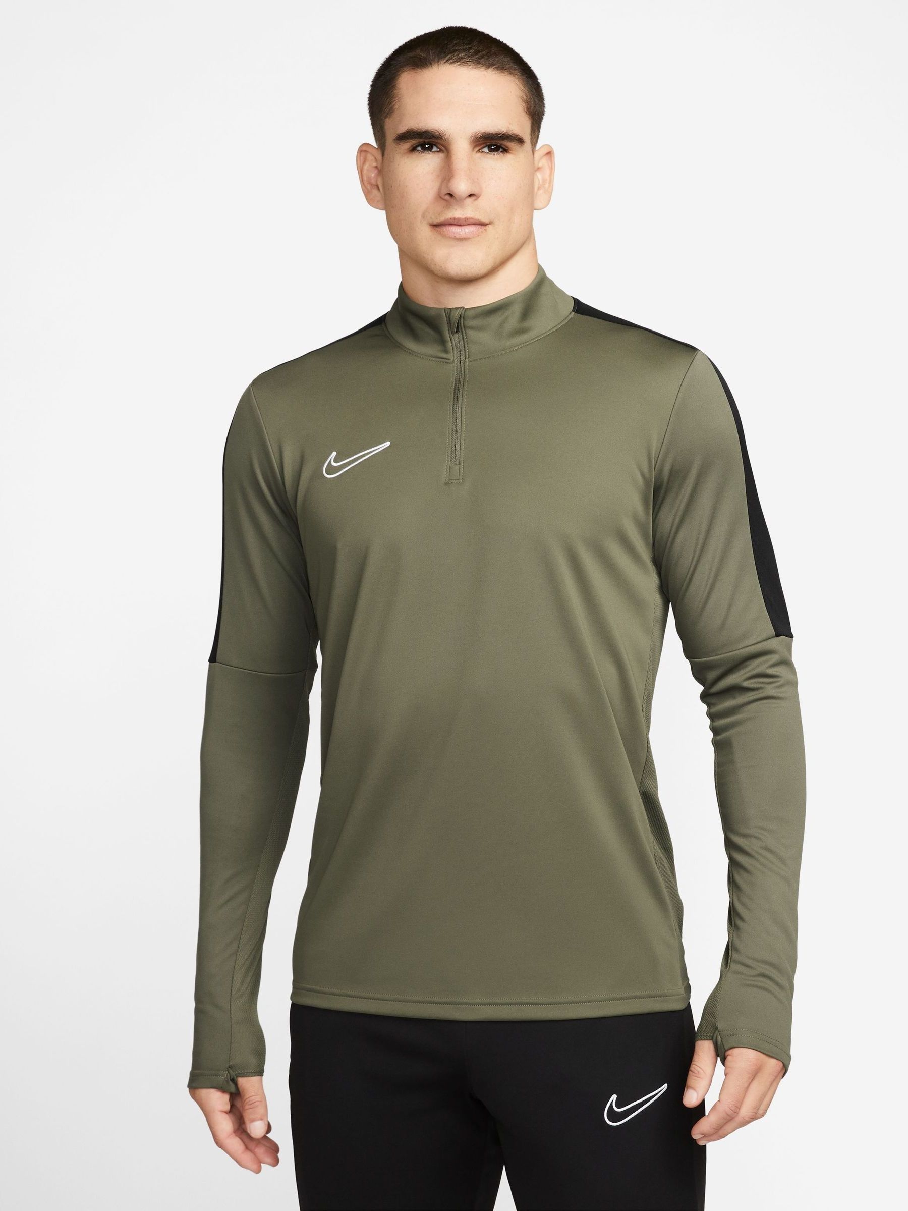 Nike khaki half zip hot sale