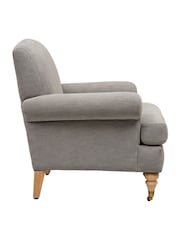 Cotswold Company Mid Grey William Cotton Linen Weave Armchair - Image 4 of 5