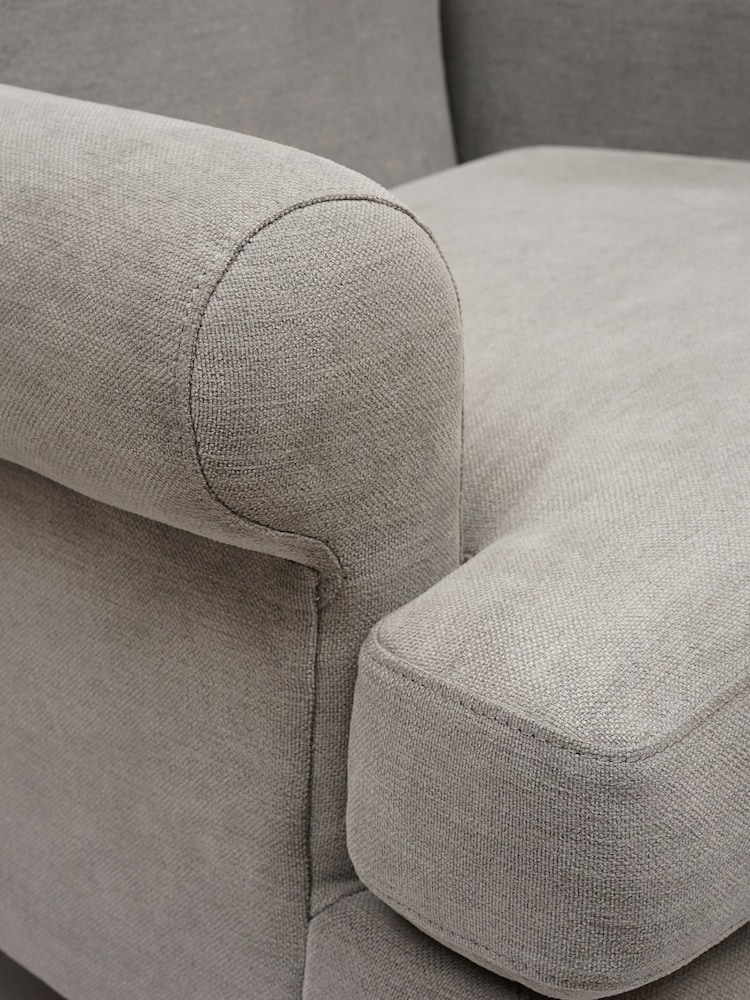 Cotswold Company Mid Grey William Cotton Linen Weave Armchair - Image 5 of 5