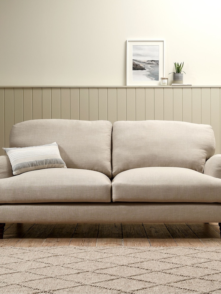 Cotswold Company Natural Linen Burton 3 Seater Sofa - Image 1 of 5 Cotswold Company Natural Linen Burton 3 Seater Sofa - Image 1 of 5