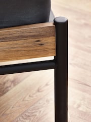 Oak Effect and Metal Bronx Kids Wooden Bed Frame - Image 3 of 5