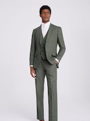 Куртка MOSS Tailored Fit Green Puppytooth Performance - Изображение 5 из 7