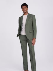 Куртка MOSS Tailored Fit Green Puppytooth Performance - Изображение 6 из 7