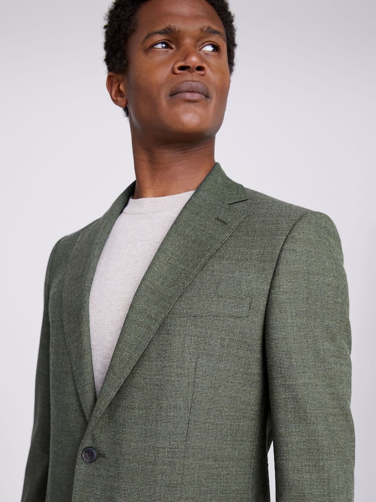 Куртка MOSS Tailored Fit Green Puppytooth Performance - Изображение 7 из 7