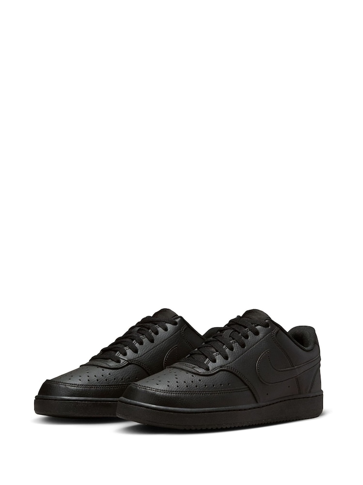 Nike Black/Black Court Vision Low Trainers - Image 6 of 12