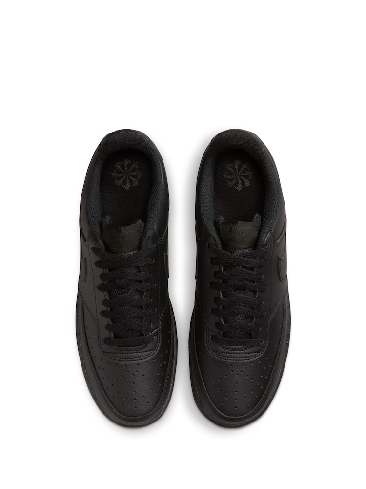 Nike Black/Black Court Vision Low Trainers - Image 9 of 12