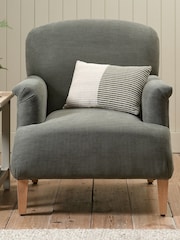 Cotswold Company Forest Green George Cotton Linen Weave Armchair - Image 1 of 5