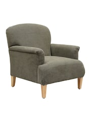 Cotswold Company Forest Green George Cotton Linen Weave Armchair - Image 3 of 5