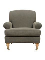 Cotswold Company Deep Forest William Cotton Linen Weave Armchair - Image 2 of 5