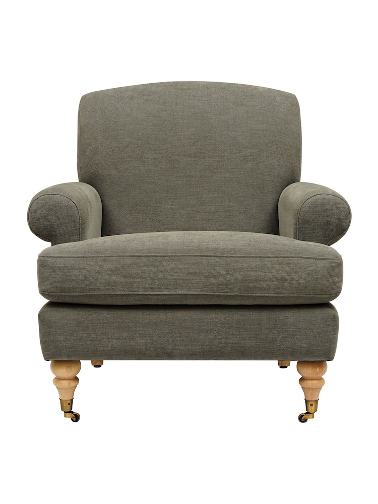 Cotswold Company Deep Forest William Cotton Linen Weave Armchair - Image 2 of 5