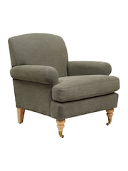 Cotswold Company Deep Forest William Cotton Linen Weave Armchair - Image 3 of 5