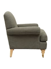 Cotswold Company Deep Forest William Cotton Linen Weave Armchair - Image 4 of 5