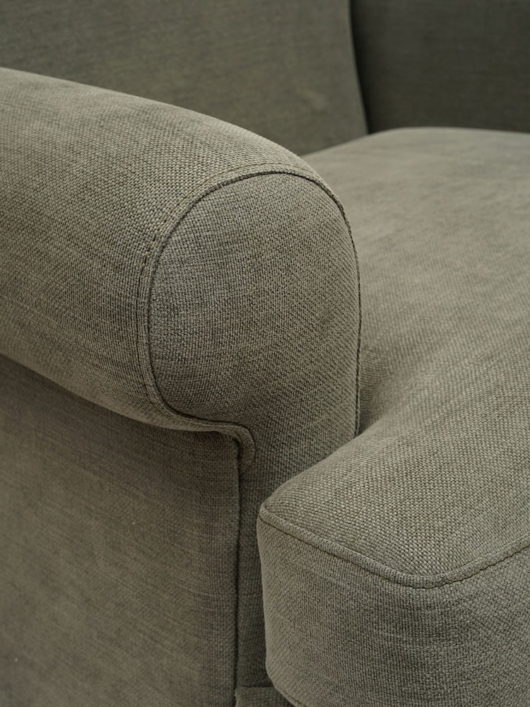 Cotswold Company Deep Forest William Cotton Linen Weave Armchair - Image 5 of 5