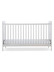 CuddleCo Grey Juliet Cot Bed with Mother and Baby Rose Gold Sprung Mattress - Image 1 of 5