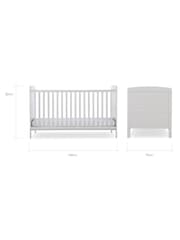 CuddleCo Grey Juliet Cot Bed with Mother and Baby Rose Gold Sprung Mattress - Image 4 of 5