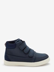 Navy Blue Standard Fit (F) Touch Fastening Boots - Image 1 of 4