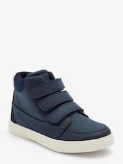 Navy Blue Standard Fit (F) Touch Fastening Boots - Image 2 of 4