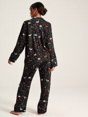Joules Alma Black Pyjama Set - Image 2 of 5