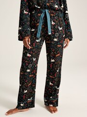 Joules Alma Black Pyjama Set - Image 4 of 5