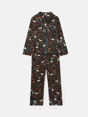 Joules Alma Black Pyjama Set - Image 5 of 5