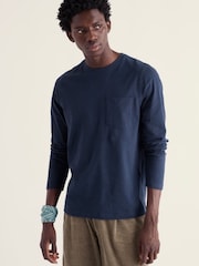 Seasalt Cornwall Blue Merthen Long Sleeve Top - Image 3 of 5