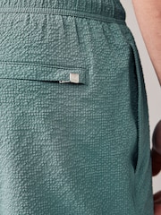 Blue/White Seersucker Plain Premium Swim Shorts - Image 8 of 8