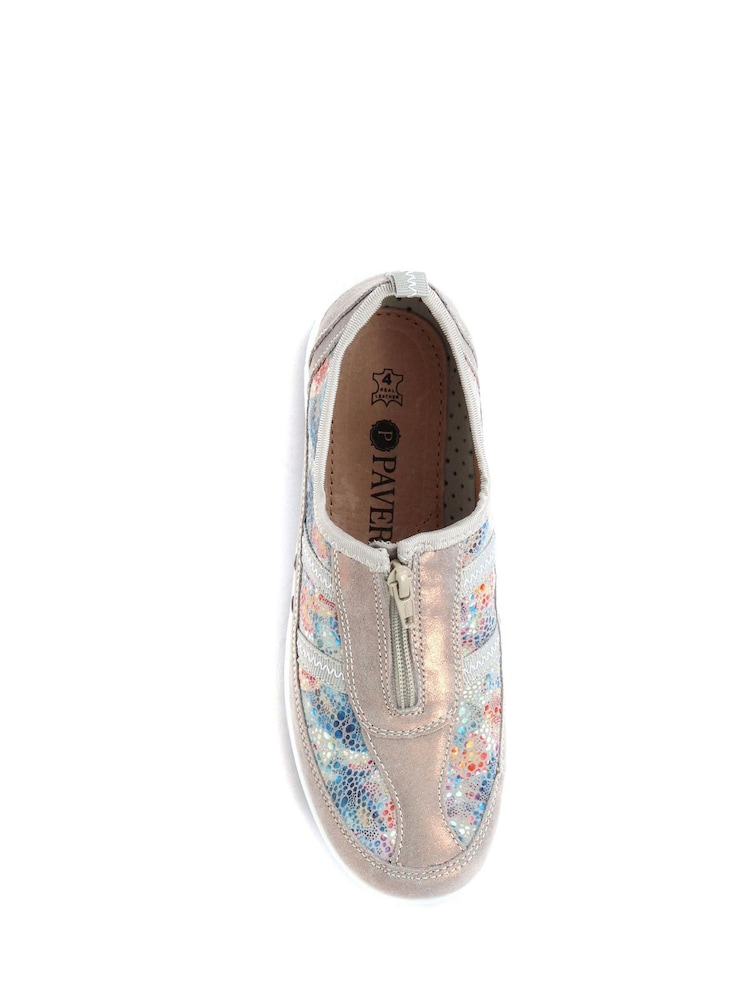 Pavers Grey Womens Casual Leather Shoes - Image 3 of 4