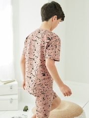 Teal/Grey Splat Oversized Short Pyjamas 3 Pack (1.5-16yrs) - Image 4 of 15