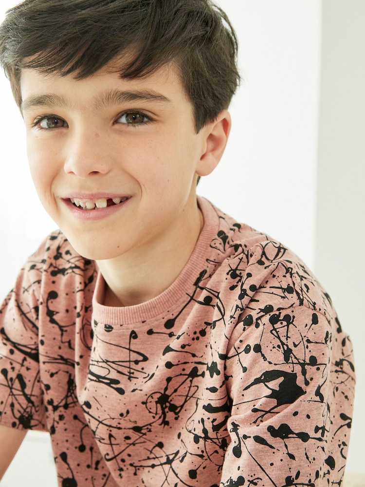 Teal/Grey Splat Oversized Short Pyjamas 3 Pack (1.5-16yrs) - Image 5 of 15