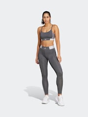 adidas Grey Hyperglam Full Length Leggings - Image 1 of 8