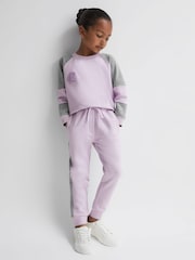 Reiss Lilac Mirror 4-9 yrs Side Stripe Drawstring Joggers - Image 1 of 5