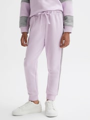 Reiss Lilac Mirror 4-9 yrs Side Stripe Drawstring Joggers - Image 2 of 5