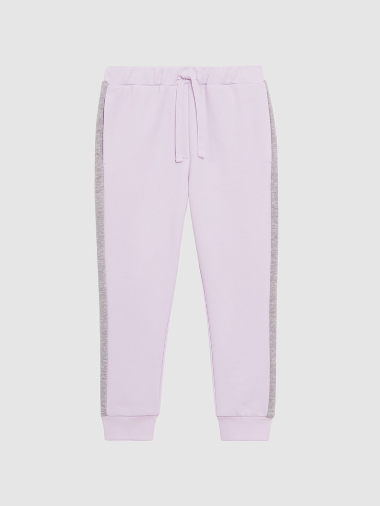 Reiss Lilac Mirror 4-9 yrs Side Stripe Drawstring Joggers - Image 5 of 5