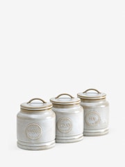 Natural Country Badge Set of 3 Storage Jars - Image 2 of 2