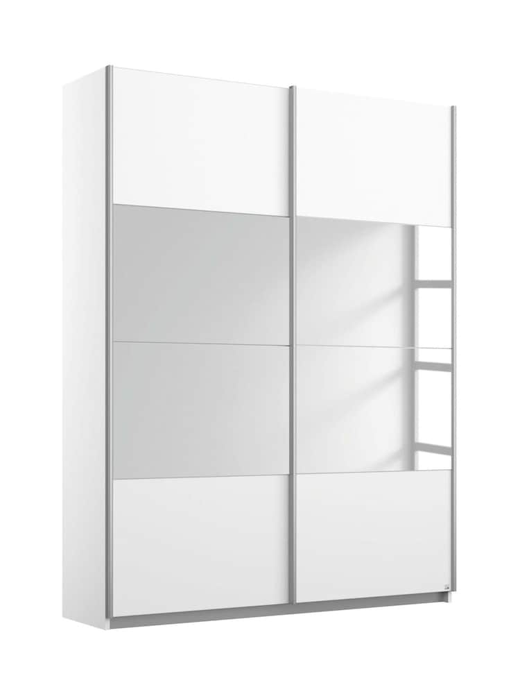 Rauch White Cameron Wood and Centre Mirror Semi 1.3m Sliding Fitted Wardrobe - Image 2 of 2