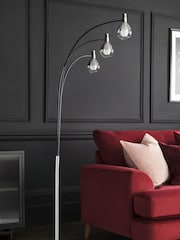 Chrome Carson 3 Light Floor Lamp - Image 2 of 8