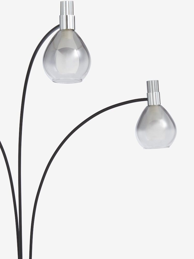 Chrome Carson 3 Light Floor Lamp - Image 8 of 8 Chrome Carson 3 Light Floor Lamp - Image 8 of 8
