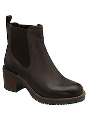 Ravel Tan Brown Leather Cleated Sole Ankle Boots - Image 1 of 4