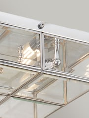 Searchlight Chrome/Glass Maddox 2 Light Flush Box Ceiling Light - Image 3 of 3