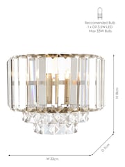 Laura Ashley Brass Vienna Crystal Wall Light - Image 4 of 4
