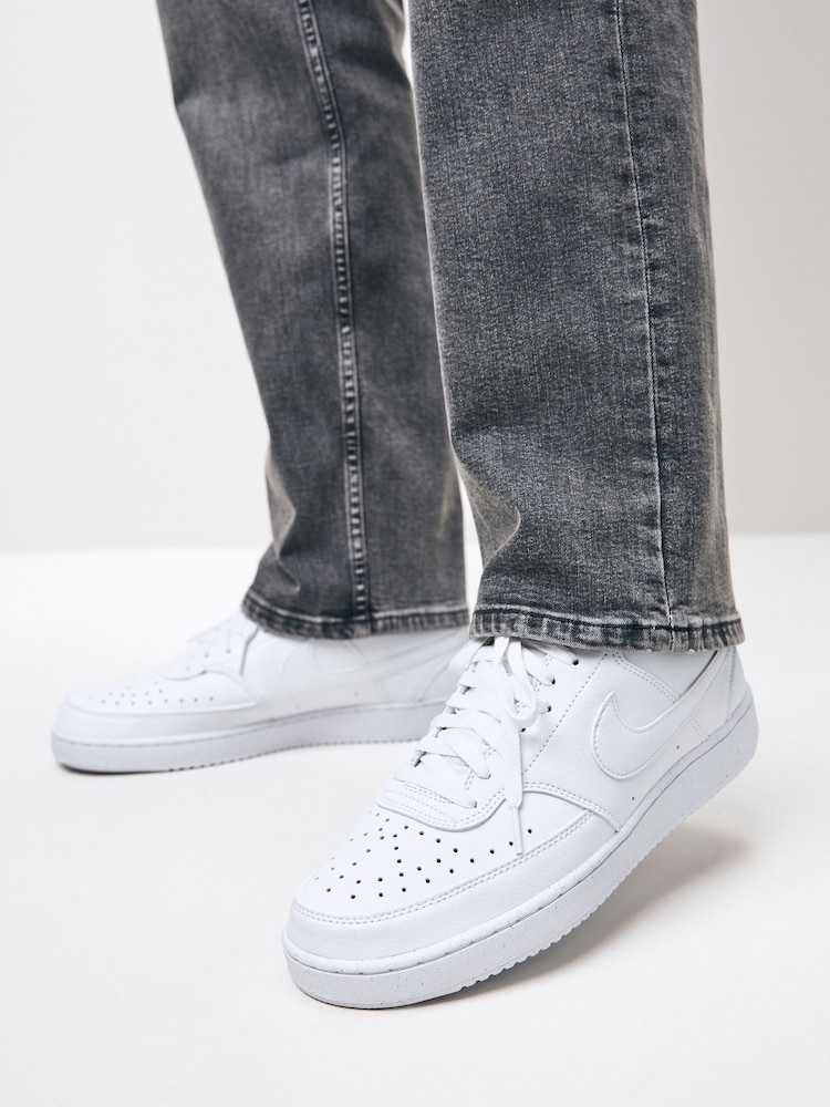 Nike White Court Vision Low Trainers - Image 2 of 10