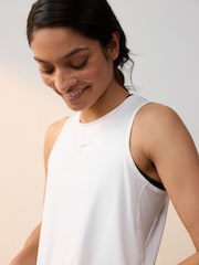 Nike White Dri-FIT One Classic Tank Top - Image 4 of 5