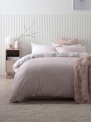 Pink Heart Reversible Duvet Cover and Pillowcase Set - Image 2 of 6